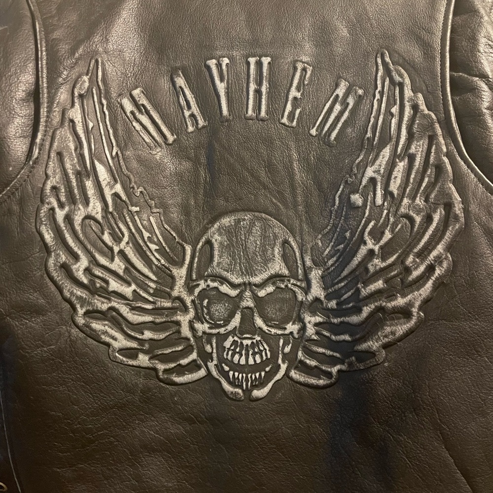 Xelement Mens Leather Motorcycle Jacket
